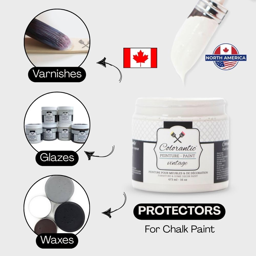Vintage Chalk Based Paint for DIY Furniture and Home Decor Craft Art (Ballerina / 32 Fl Oz (Pack of 1))