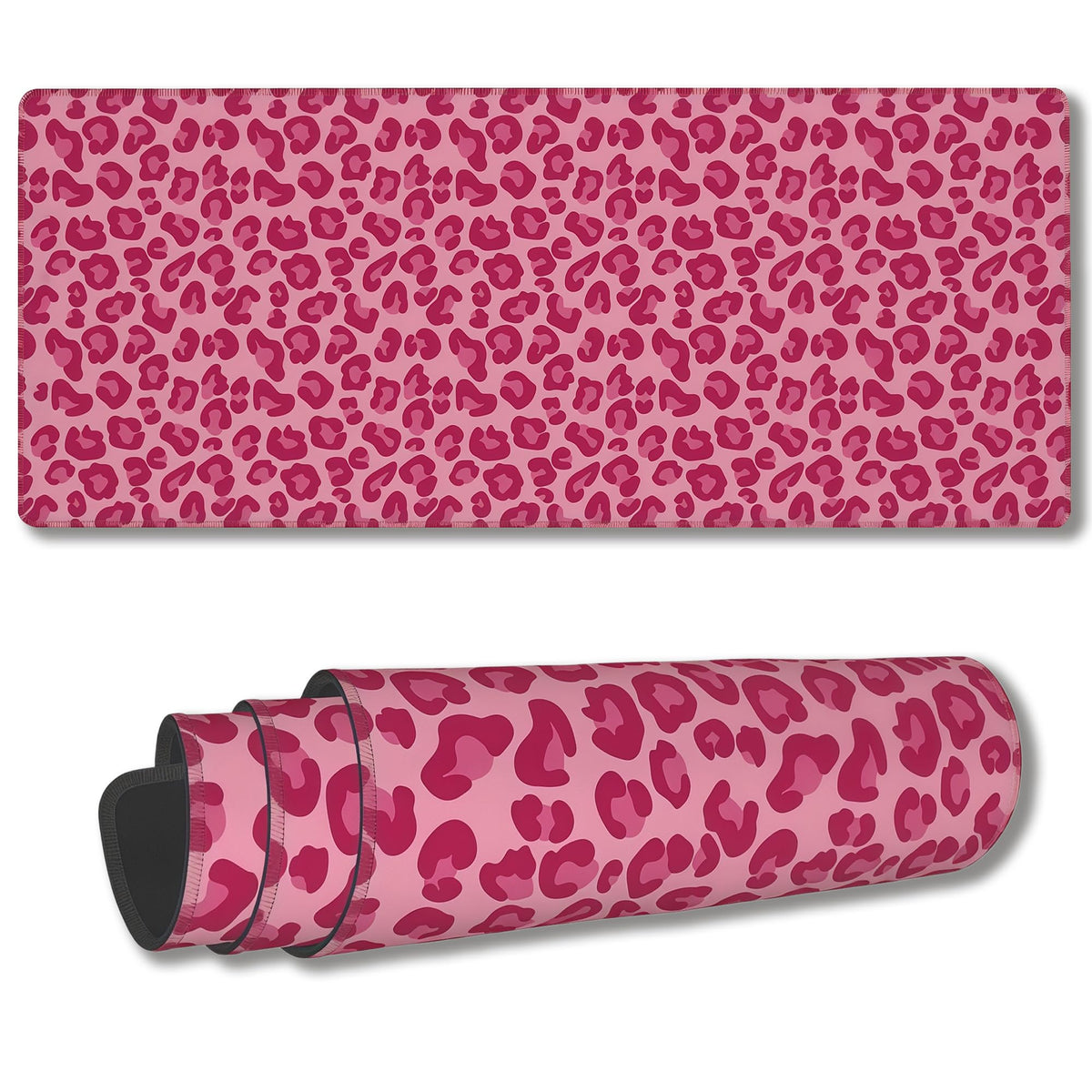 Pink Leopard Print Mouse Pad (Leopard Print2)