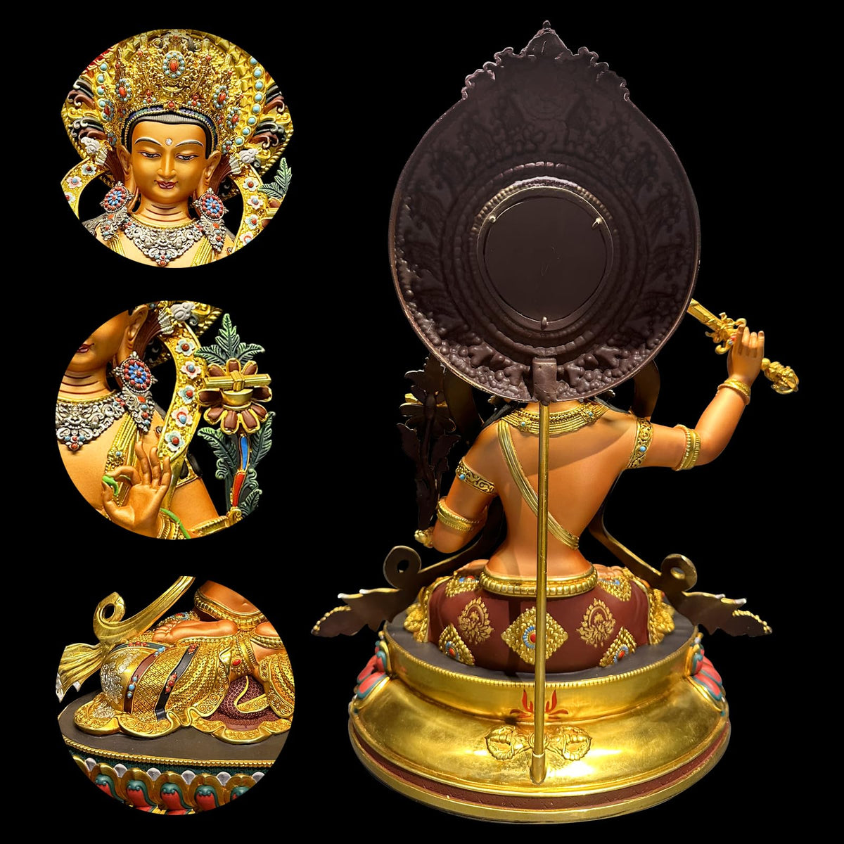 Buddha Statue Indoor (Manjushri / 14.17in)