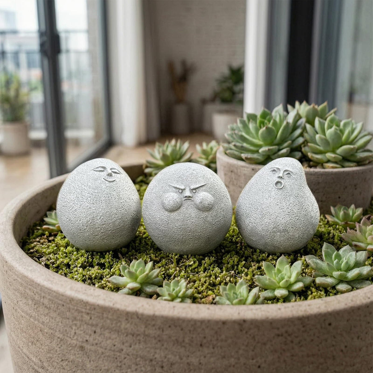 Outdoor Garden Novelty Statues (3 PACK STONES)