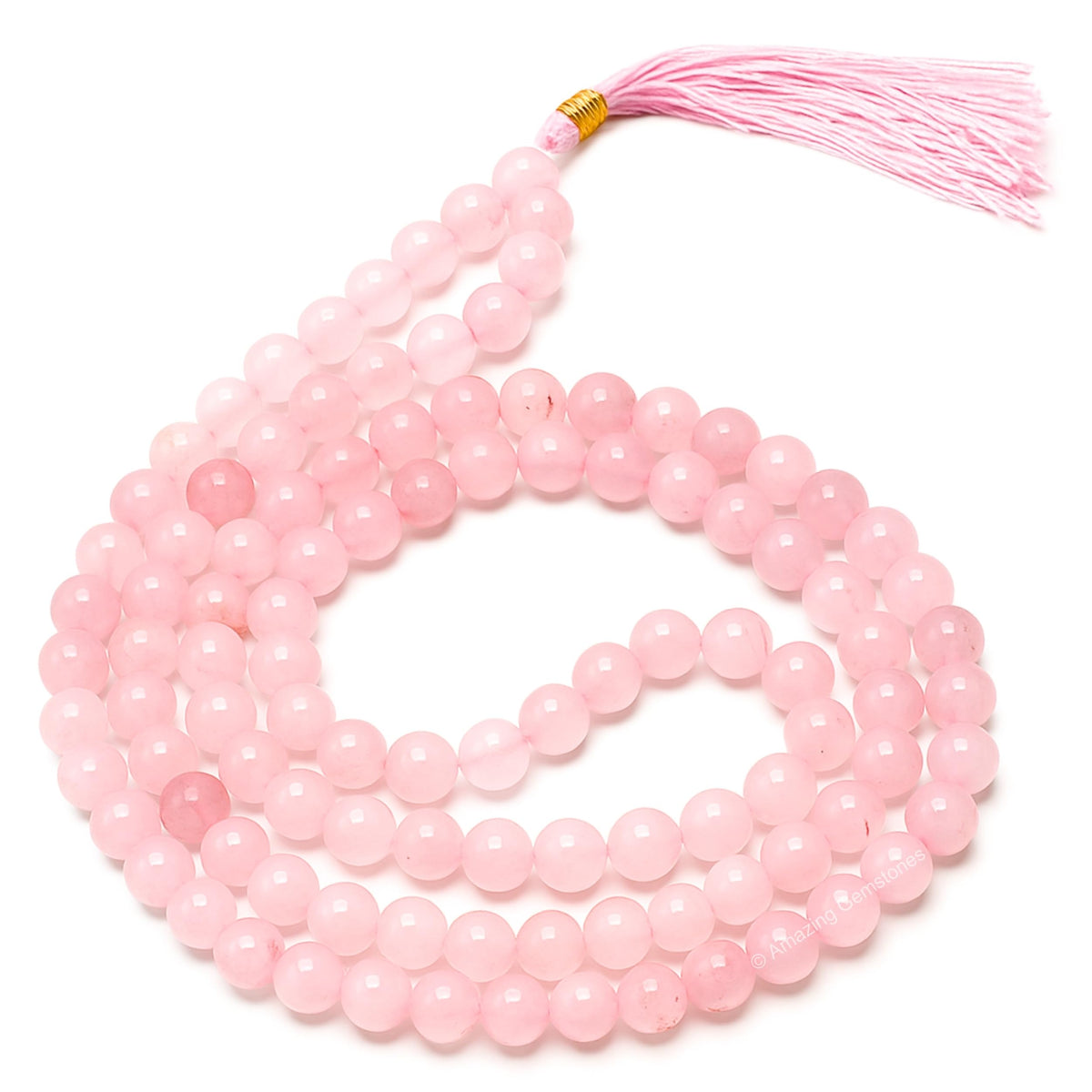Rose Quartz Mala (Rose Quartz / Plain)