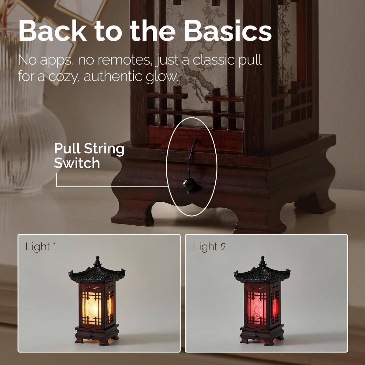 Traditional Korean Wood Lamp (House L)