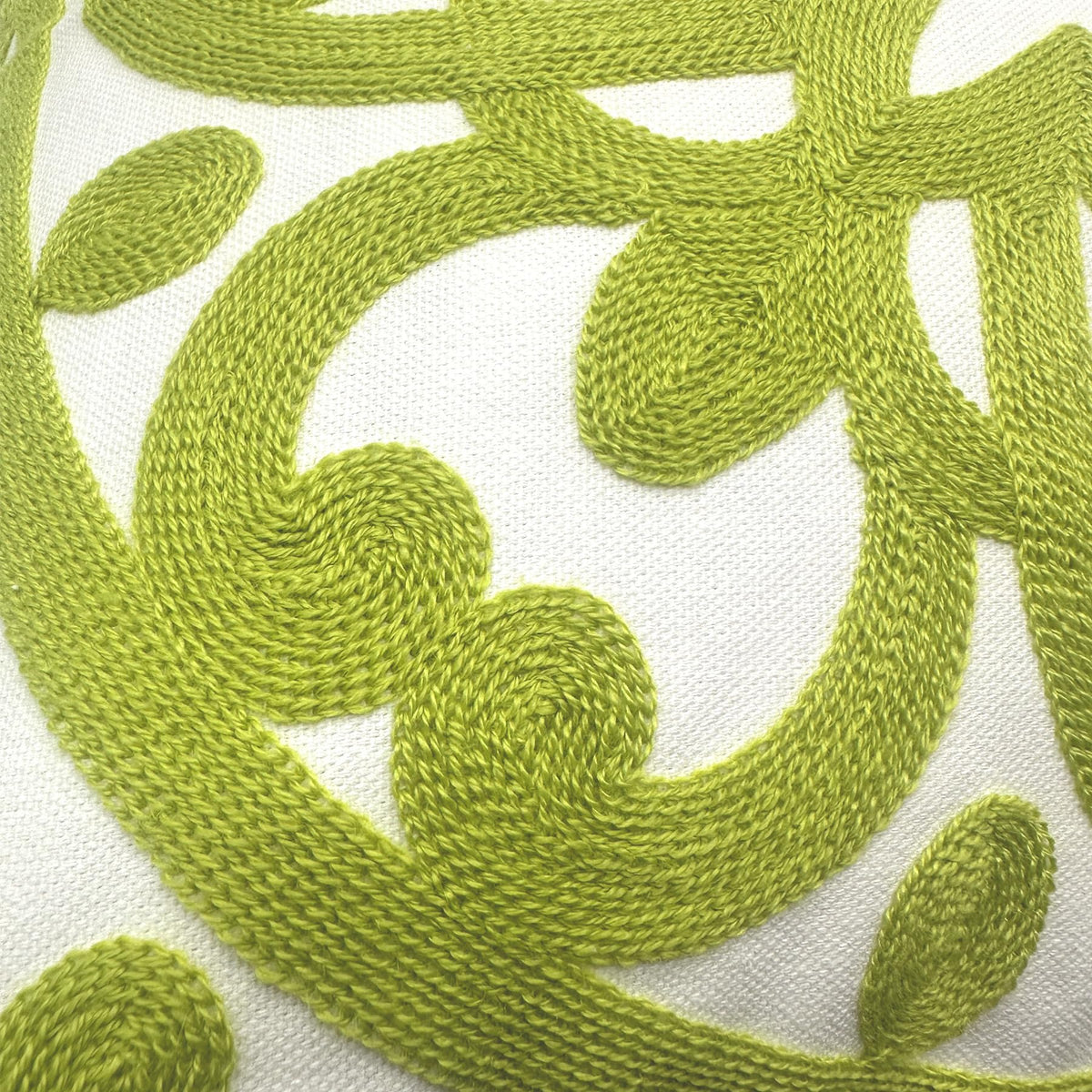 Embroidered Decorative Throw Pillow Cover 20"x 20" (Chartreuse Green / 20" x 20" (Pack of 1))