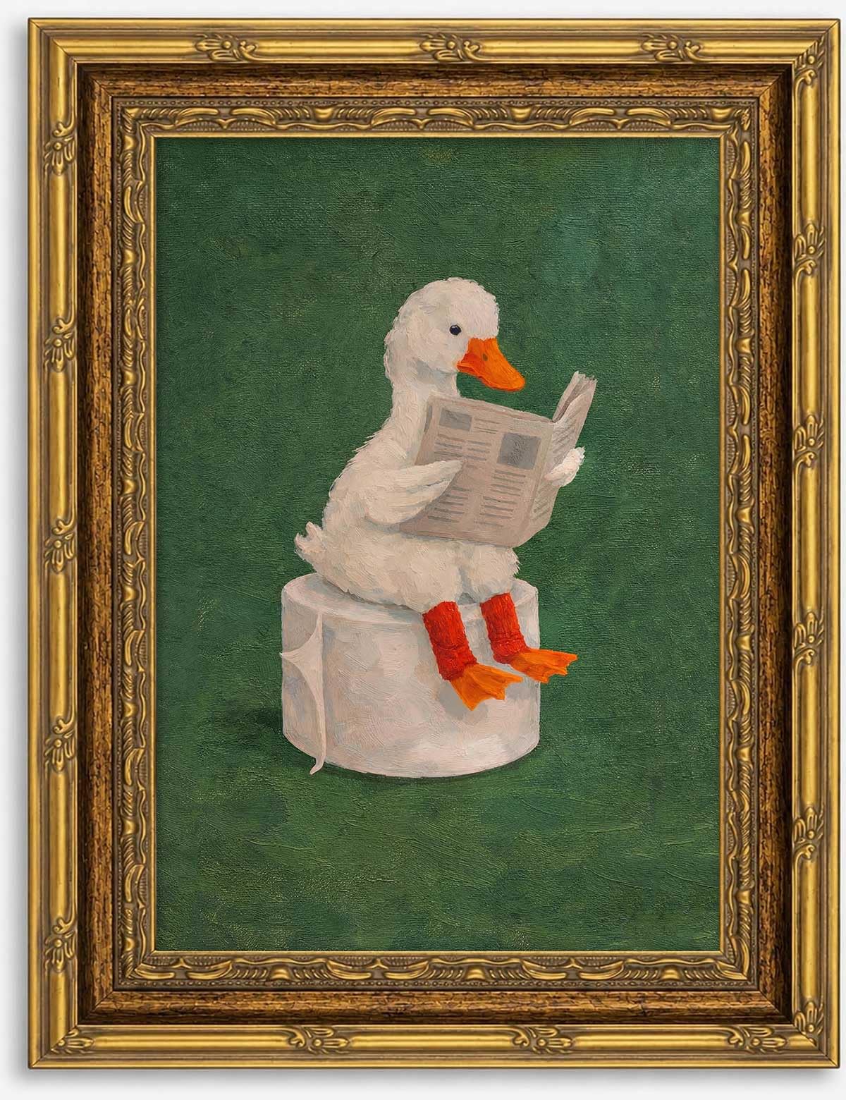 Vintage Gold Framed (Duck / 16"L x 12"W)