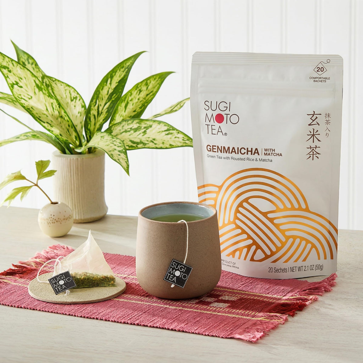 Japanese Genmaicha with Matcha Green 20 Tea Bags (20 Tea Bags (Pack of 1))