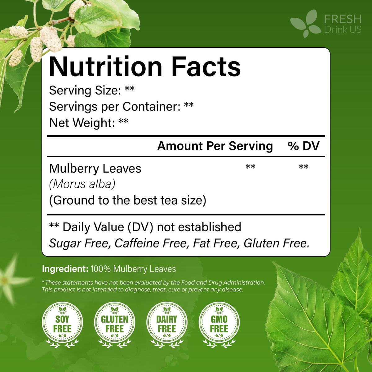 Premium Mulberry Leaf Tea (120 Tea Bags)