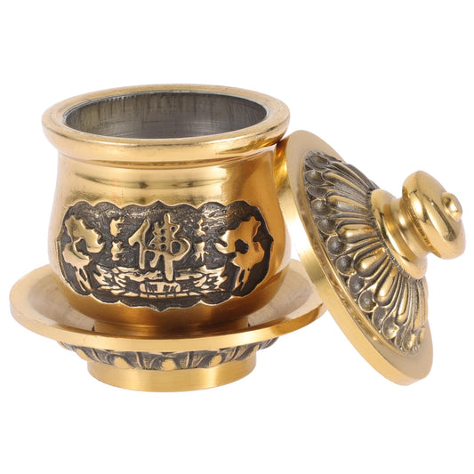 Buddhist Water Cup Holy Water Cup Offering for Temple and Home Decoration Fine Craftsmanship Ritual 2.75 X 2.55 X 1.96 in 1 X Offering