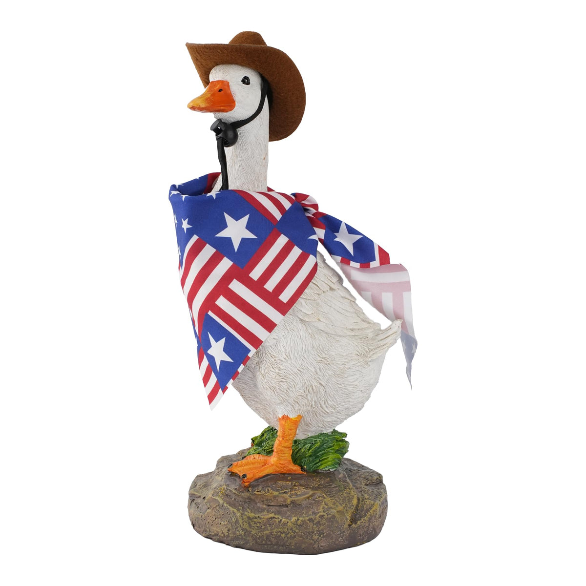 USA Duck Decor Statue for Independence Day (Blue)