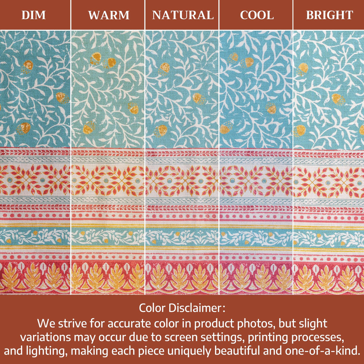 Placemats Set of 4 Reusable 100% Cotton (006 - Carpo / 13" X 19" (Pack of 4))