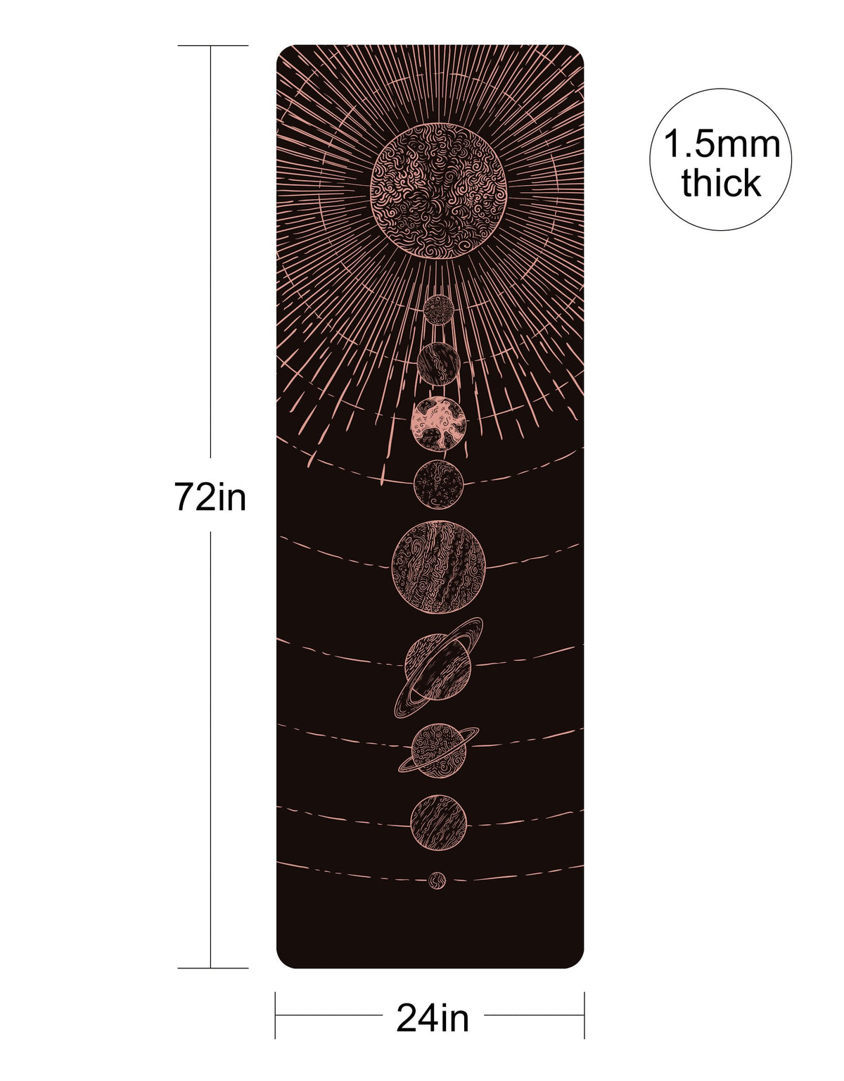 Printed Travel Yoga Mat (TaiYangXiXingXing)
