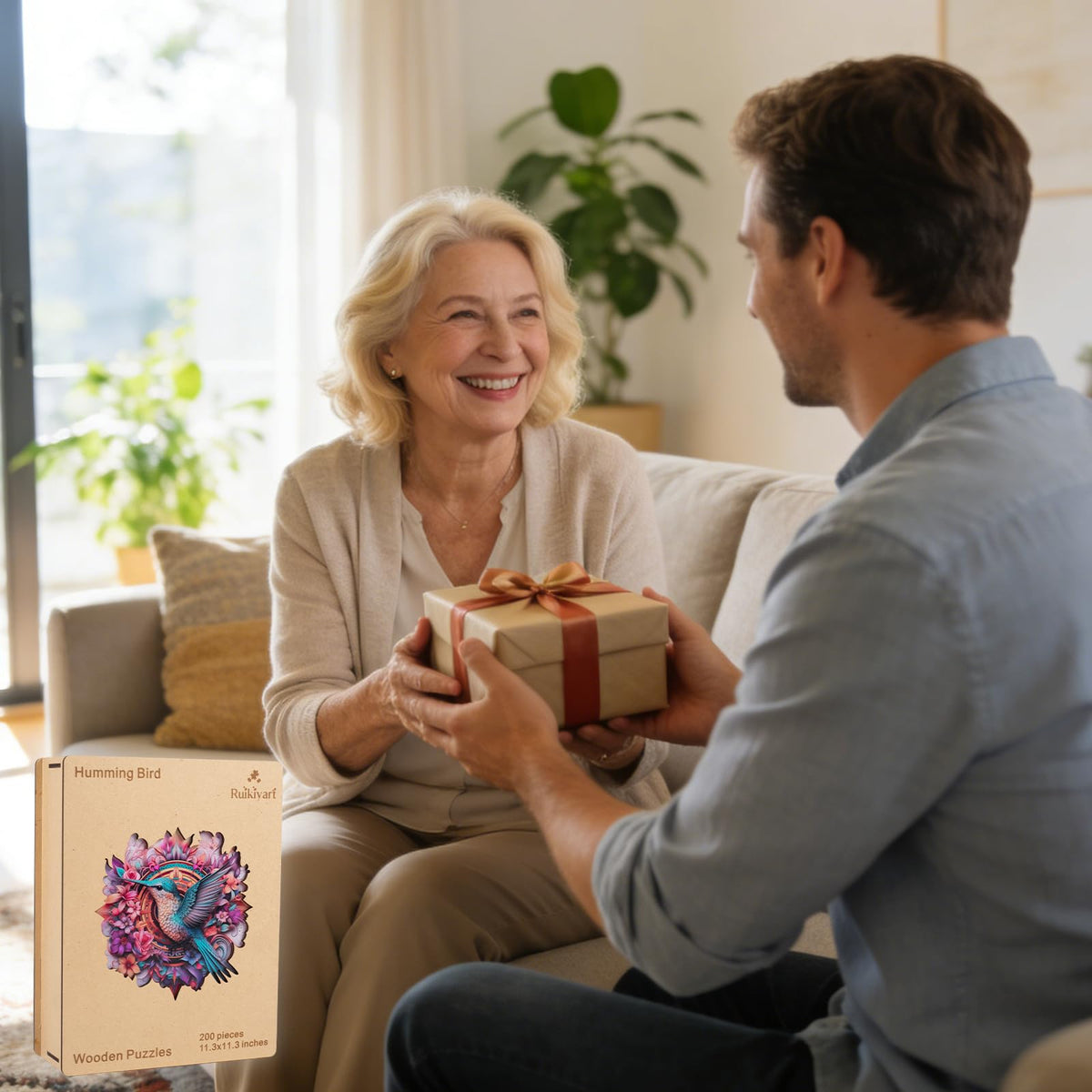 Wooden Puzzles for Adults (Hummingbird / 200 pieces)