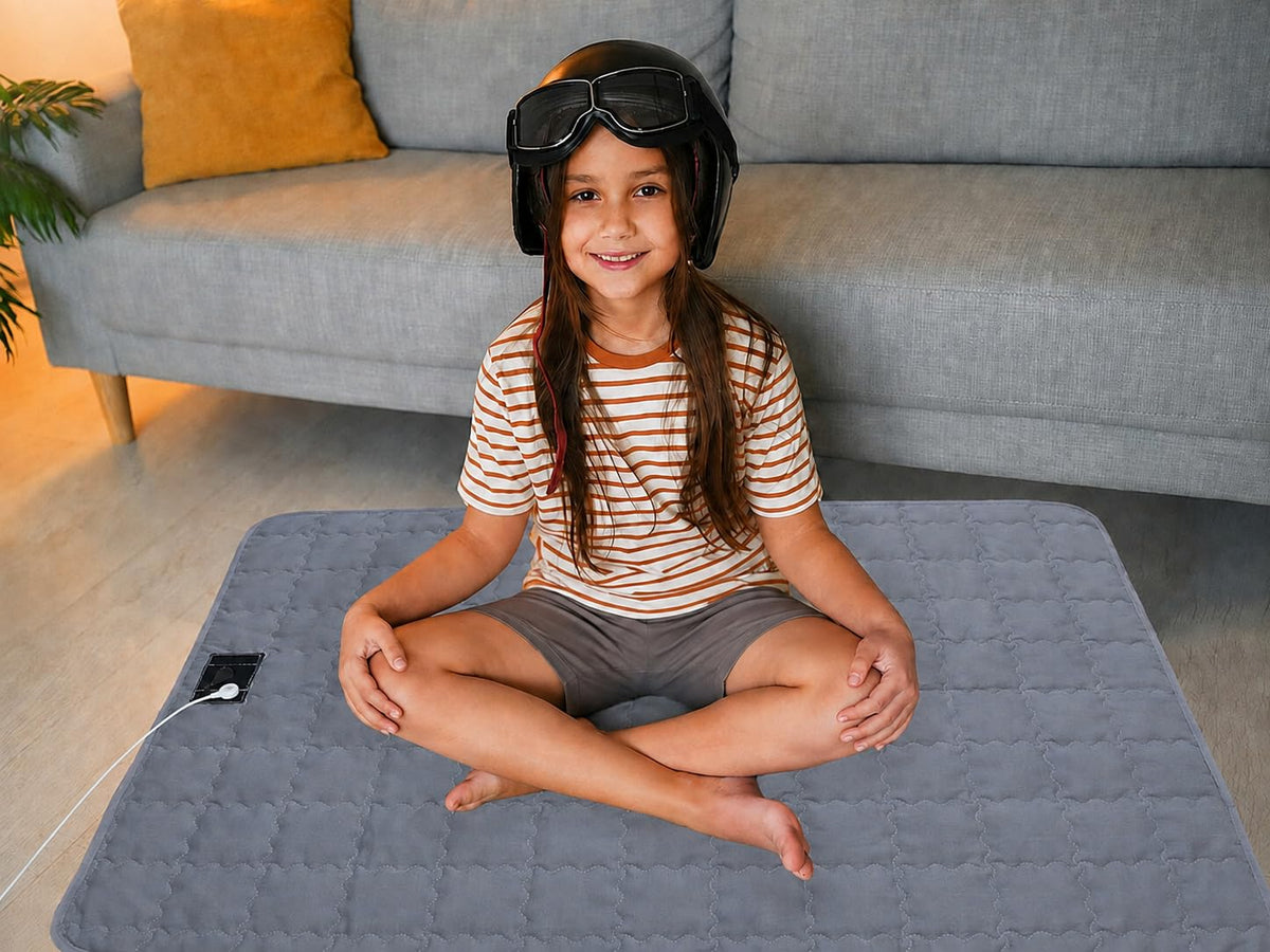 Grounding Mat with Silver Fiber for Better Sleep Wellness Magnetic Therapy 35"x50" (35x50inch)