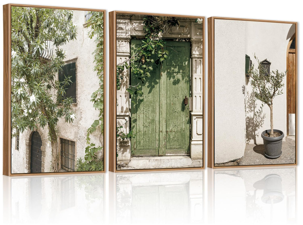 Vintage Italy City Wall Art (Italy / 24"L x 36"W)