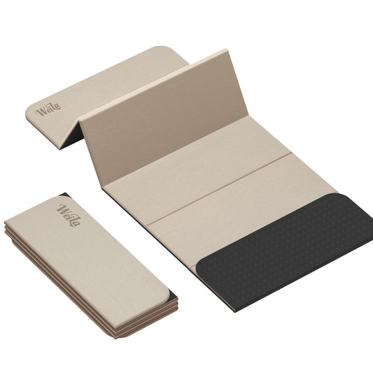 1 2 Inch 70"x24" Foldable TPE Yoga Mat (Light Coffee)