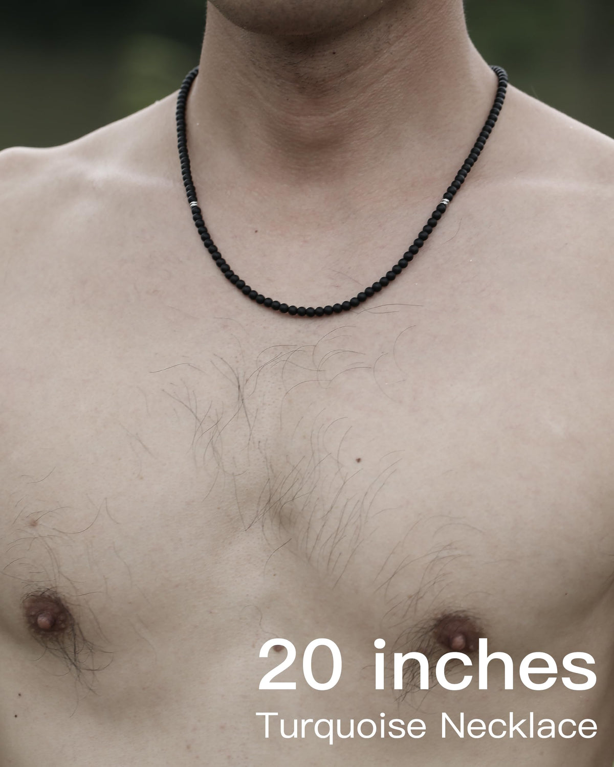 Men Jewelry Necklace Men (20 inches / Black)