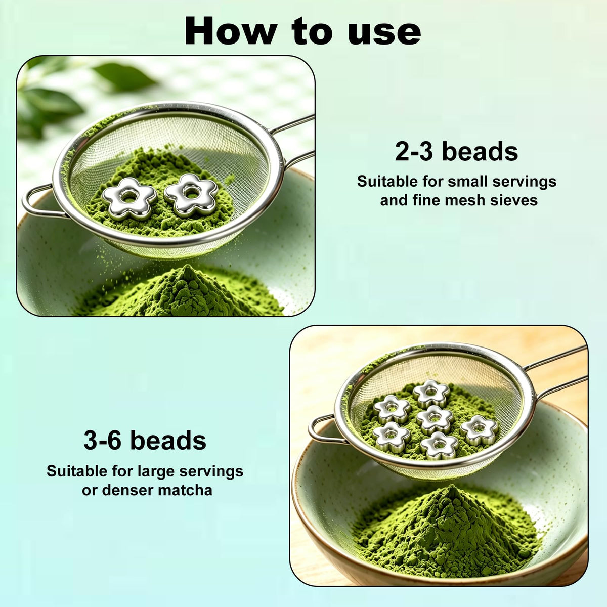 6pcs Matcha Sifting Beads