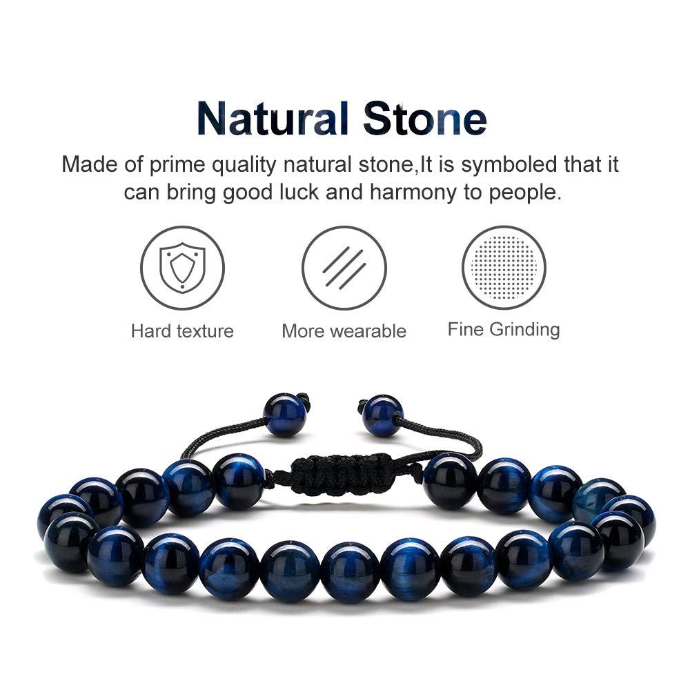 Gifts for Men (Blue Tiger Eye Bracelet)