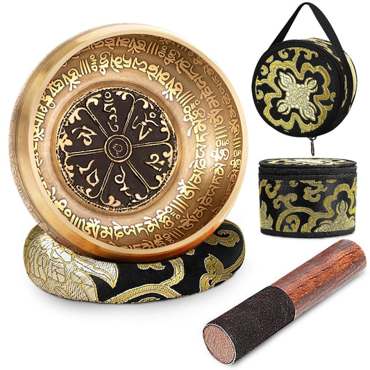 5'' Tibetan Singing Bowl Set (5 in / Black)