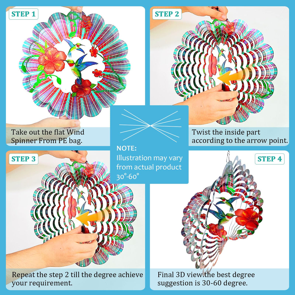 Hummingbird Wind Spinner (009-5hummingbird)