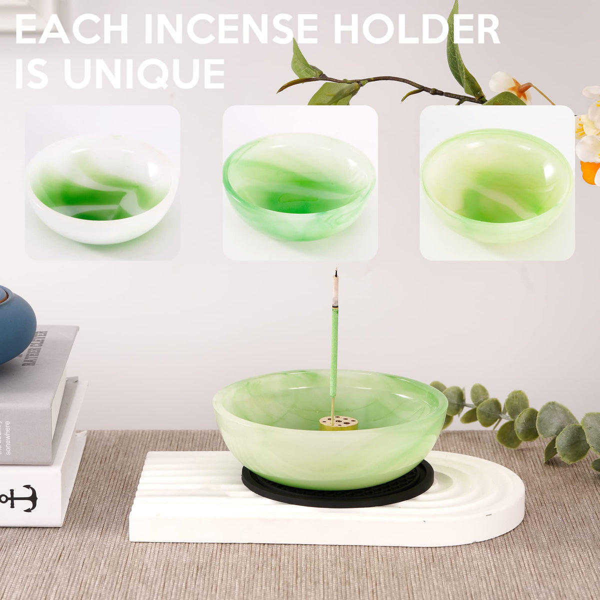 Incense Holder (Agate Green)