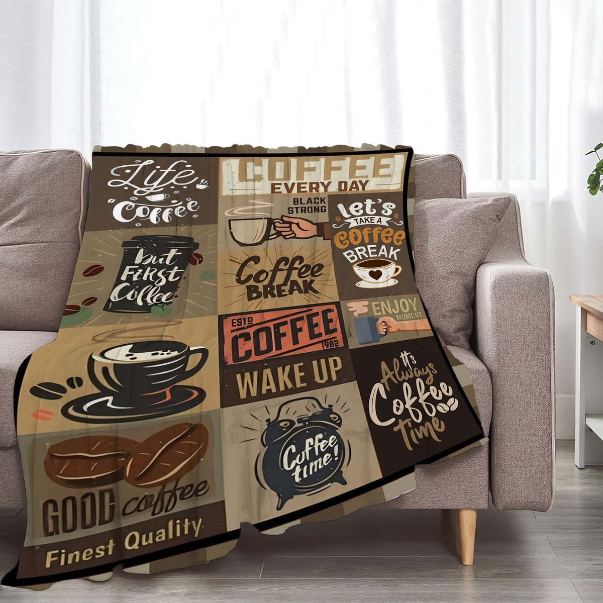 Cardinal Coffee Throw Blanket (60"x80" / Coffee)