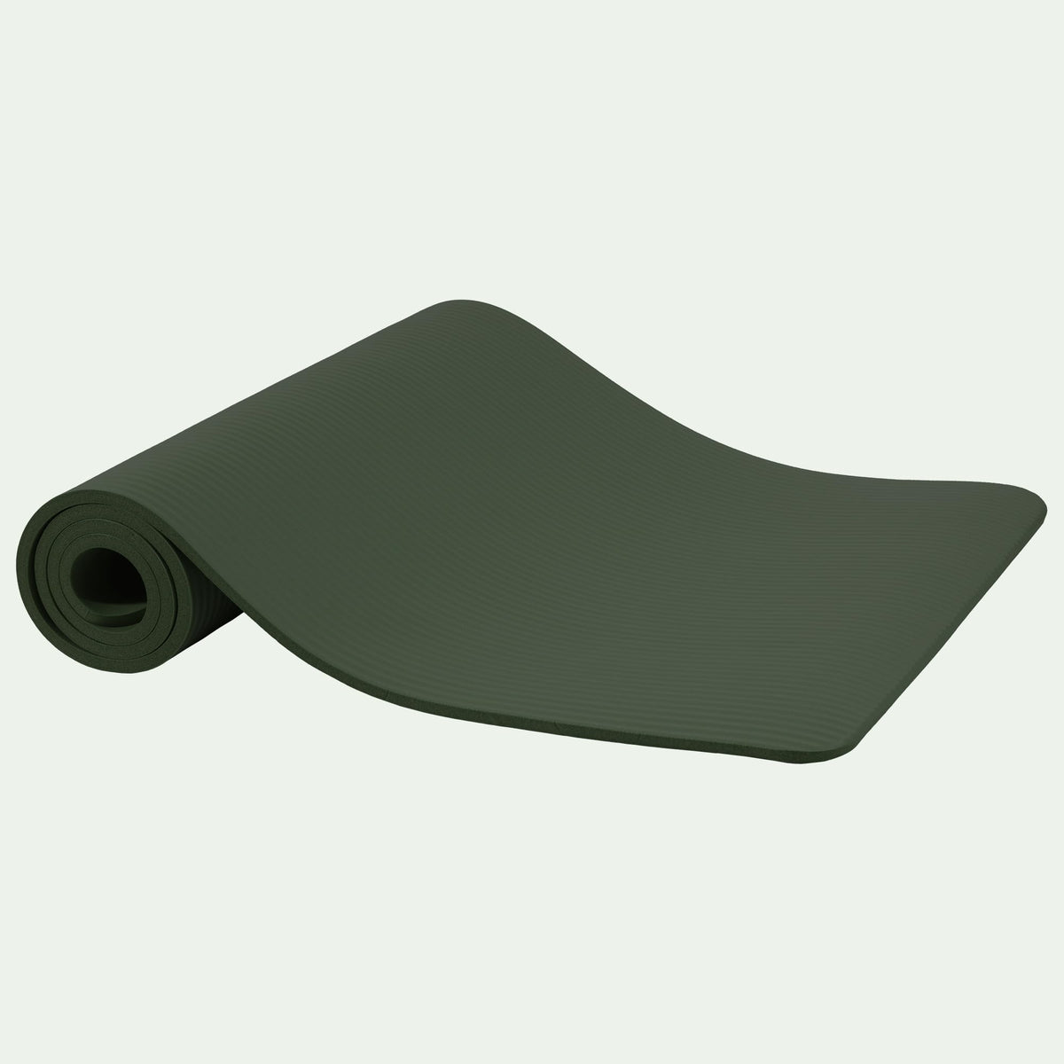 1/2-inch Thick High Density Exercise Yoga Mat with Carrying Strap (Green Jasper)
