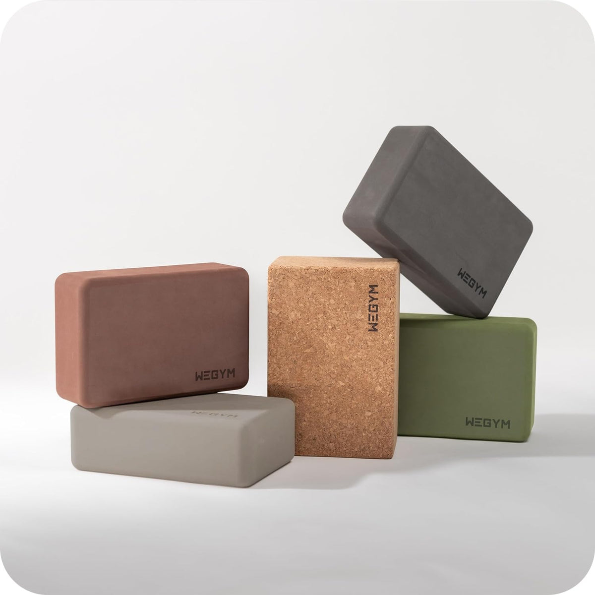 Yoga Blocks Pilates Training with Anti Slip Grip (EVA / Forest Set)