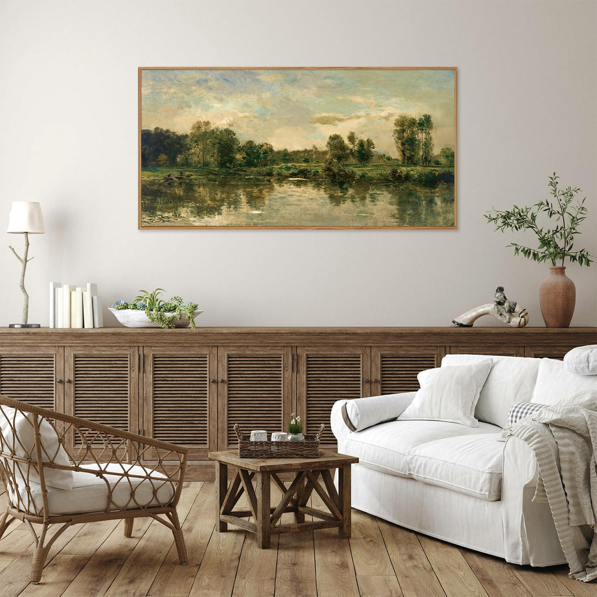 Vintage Nature Framed Canvas Wall Art Set of 3 (French Country / 40"L x 20"W)