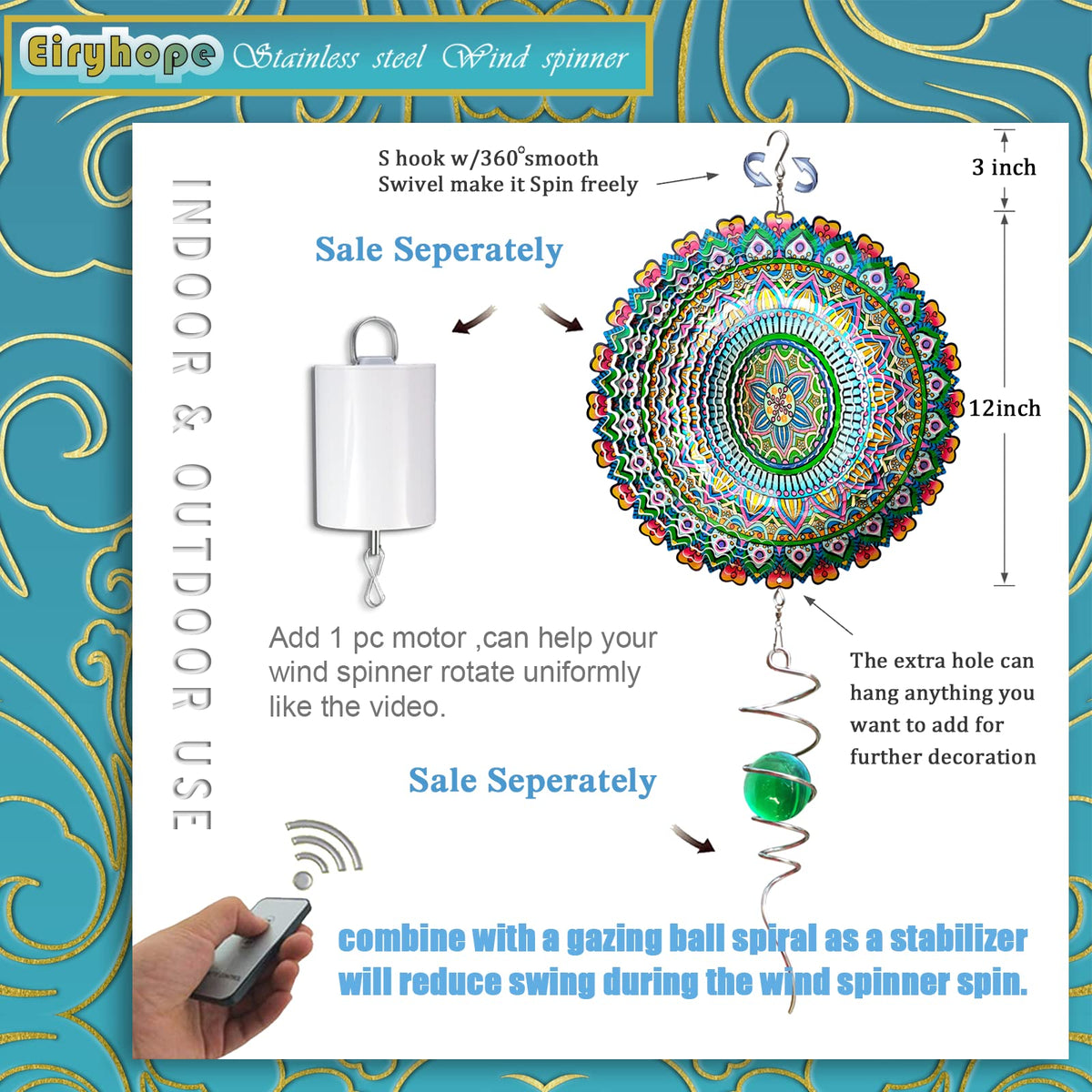 Rich Love Mandala Wind Spinner (Mandala Rich Love)