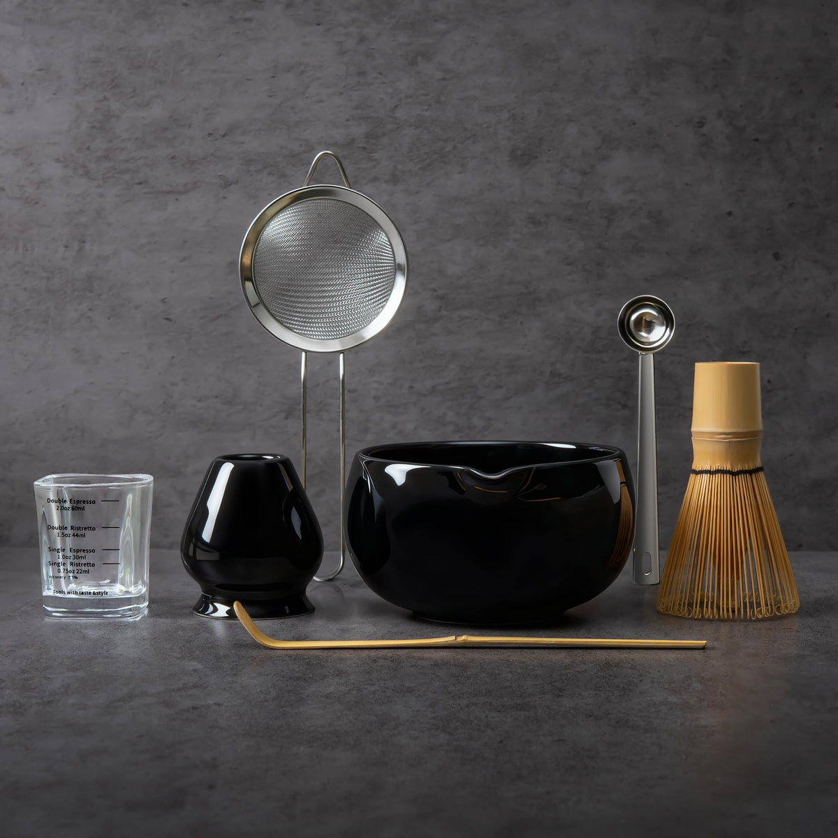 Matcha Whisk Set Black (Black)