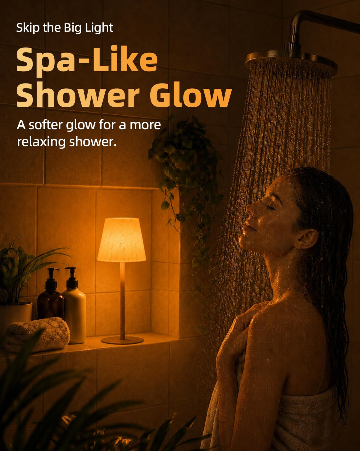 Spa Like RGB Shower Lamp (RGB-Wood Grain / 2 Pack)