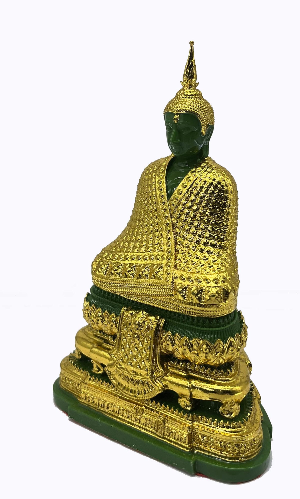 Emerald Buddha Statue Realistic Designed Knee to Knee 2" H. 6" H Jade Buddha Thai Buddha Statue for Home Decor Buddha Gift Buddha Sculpture Buddha Figurines (Winter)