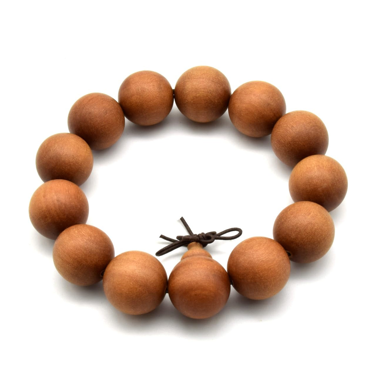 Unisex Teak Wood Prayer Beads Buddha Buddhist Beads Necklace Bracelet Bead (18mm x 13 beads)