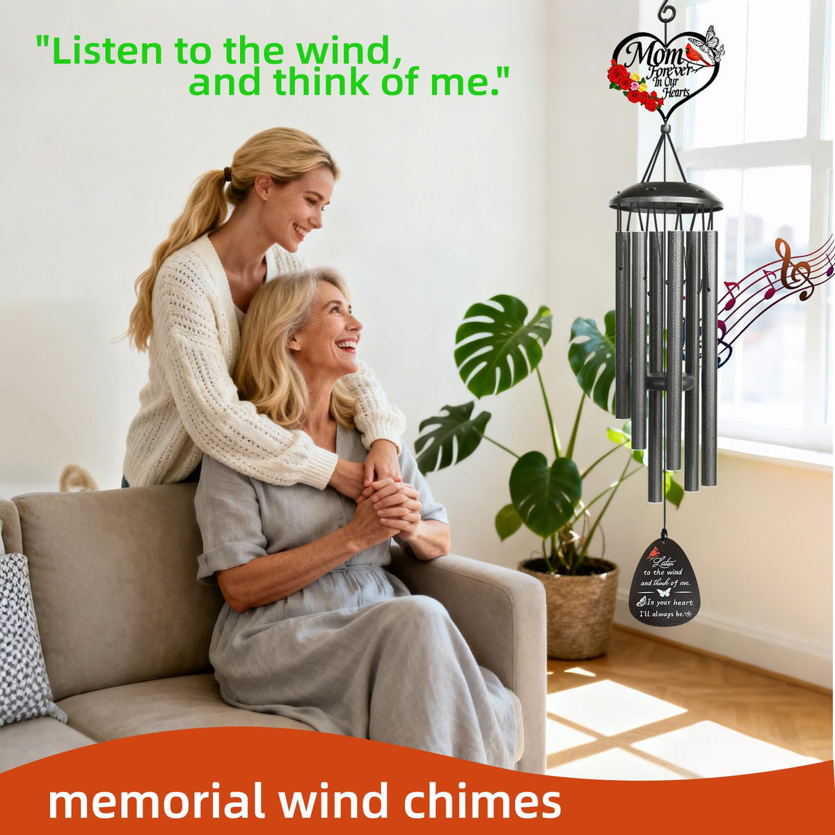 40"Memorial Wind Chimes for Loss of Mother