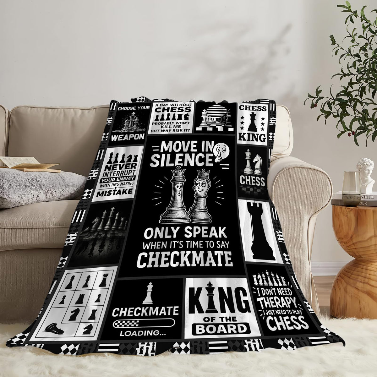 Chess Throw Blanket (60"x80" / Chess)