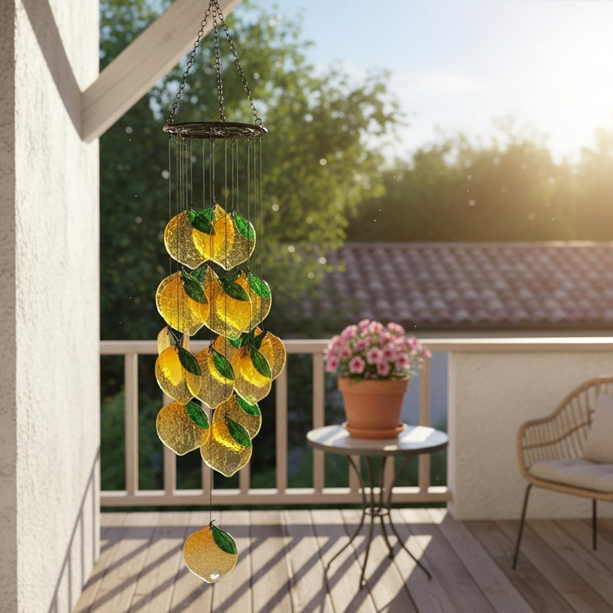 Small Sea Glass Wind Chimes for Outside