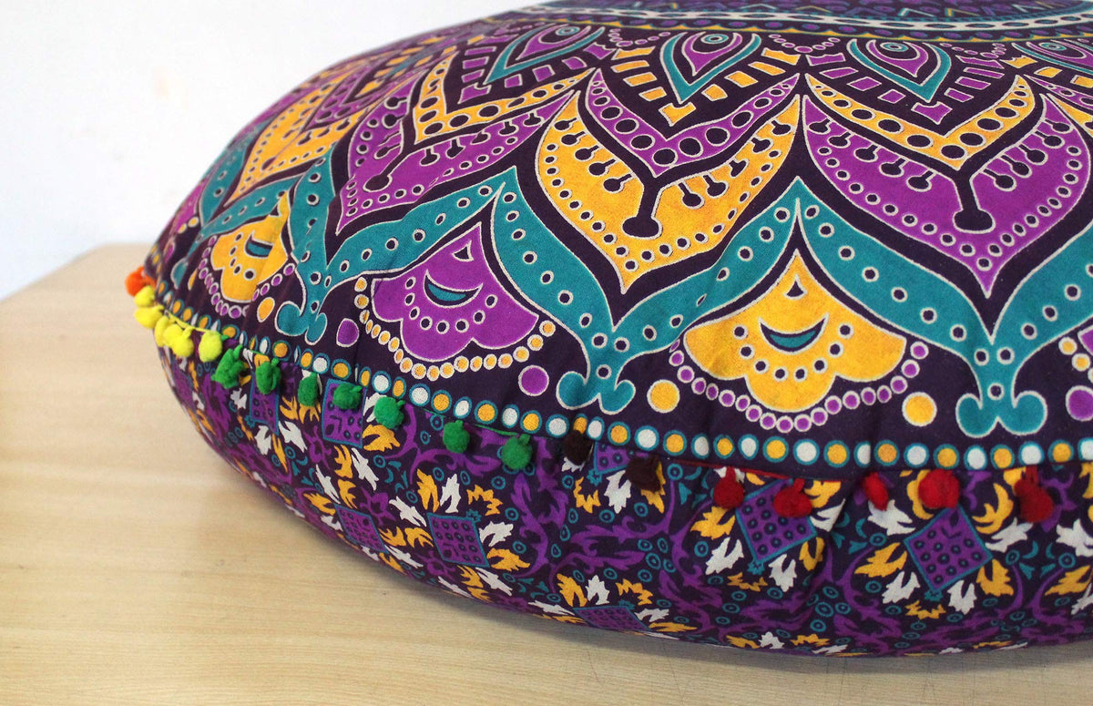 ICC Meditation Floor Pillow Cover (Pink Multi)