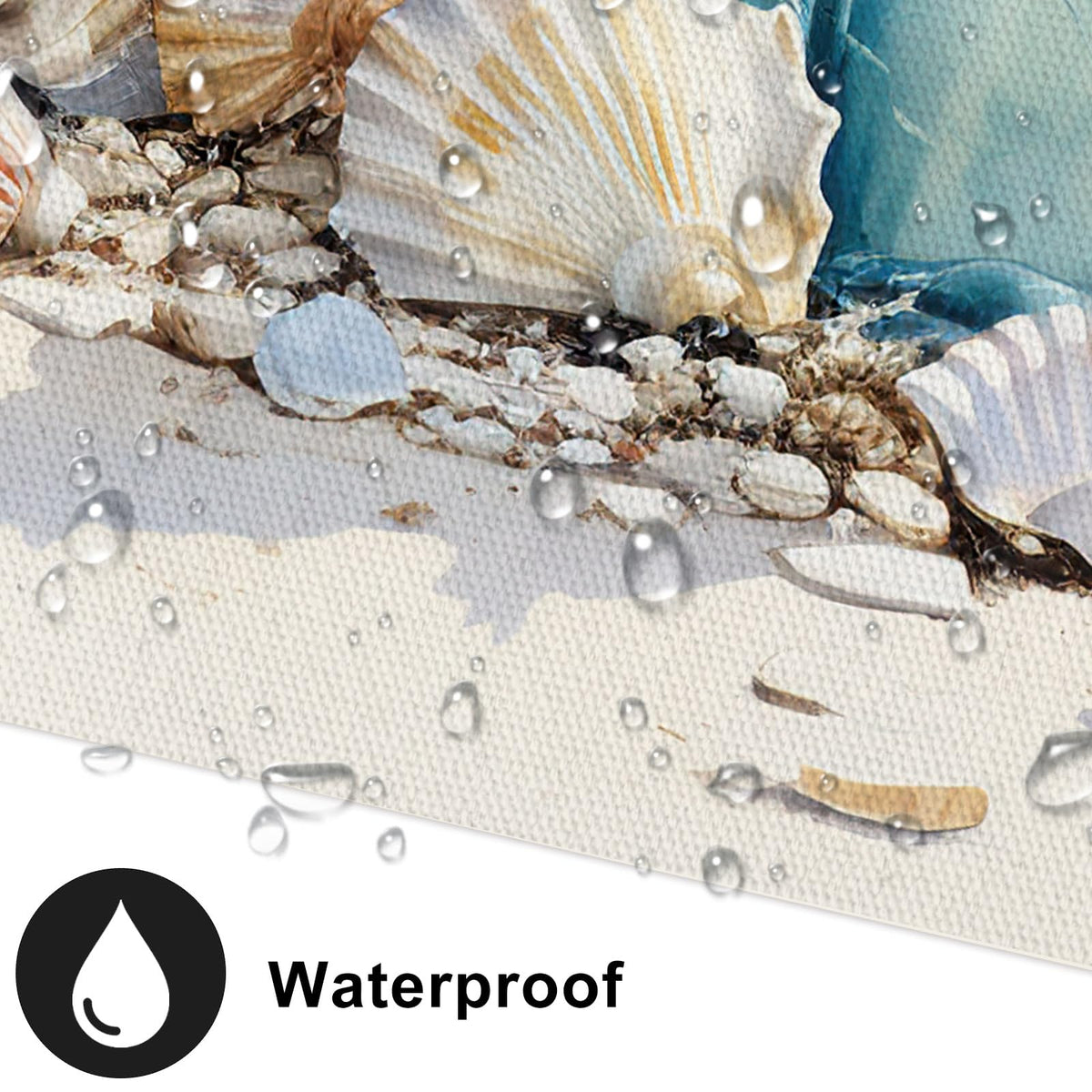 Seashell Bottle Beach Pictures Modern Seascape Canvas Prints Seaview Landscape Artwork for Home Office Living Room Bedroom Bathroom Framed Ready to Hang 12x16 Inches (16"L x 12"W / Bottle)
