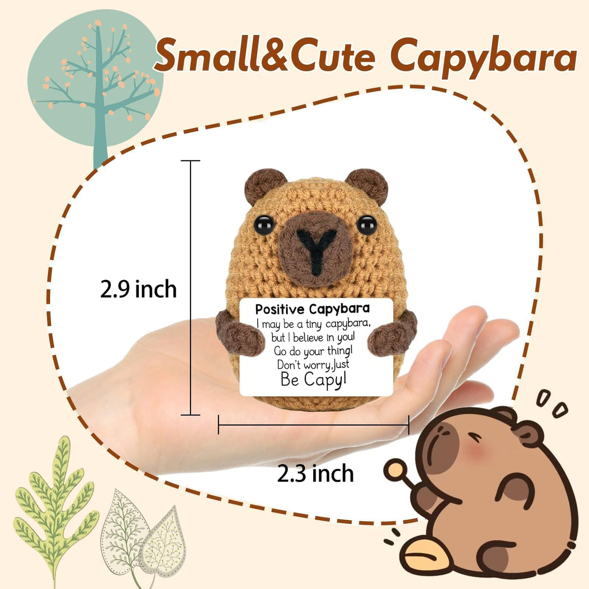 Mothers Day Cute Gifts for Mom (Positive Capybara)