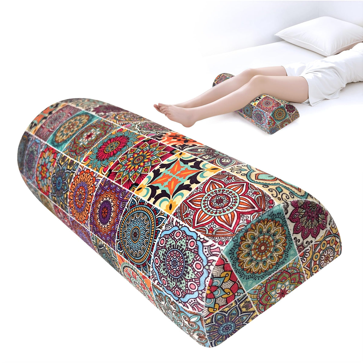 Knee Pillow for Back Sleeping (Beige)