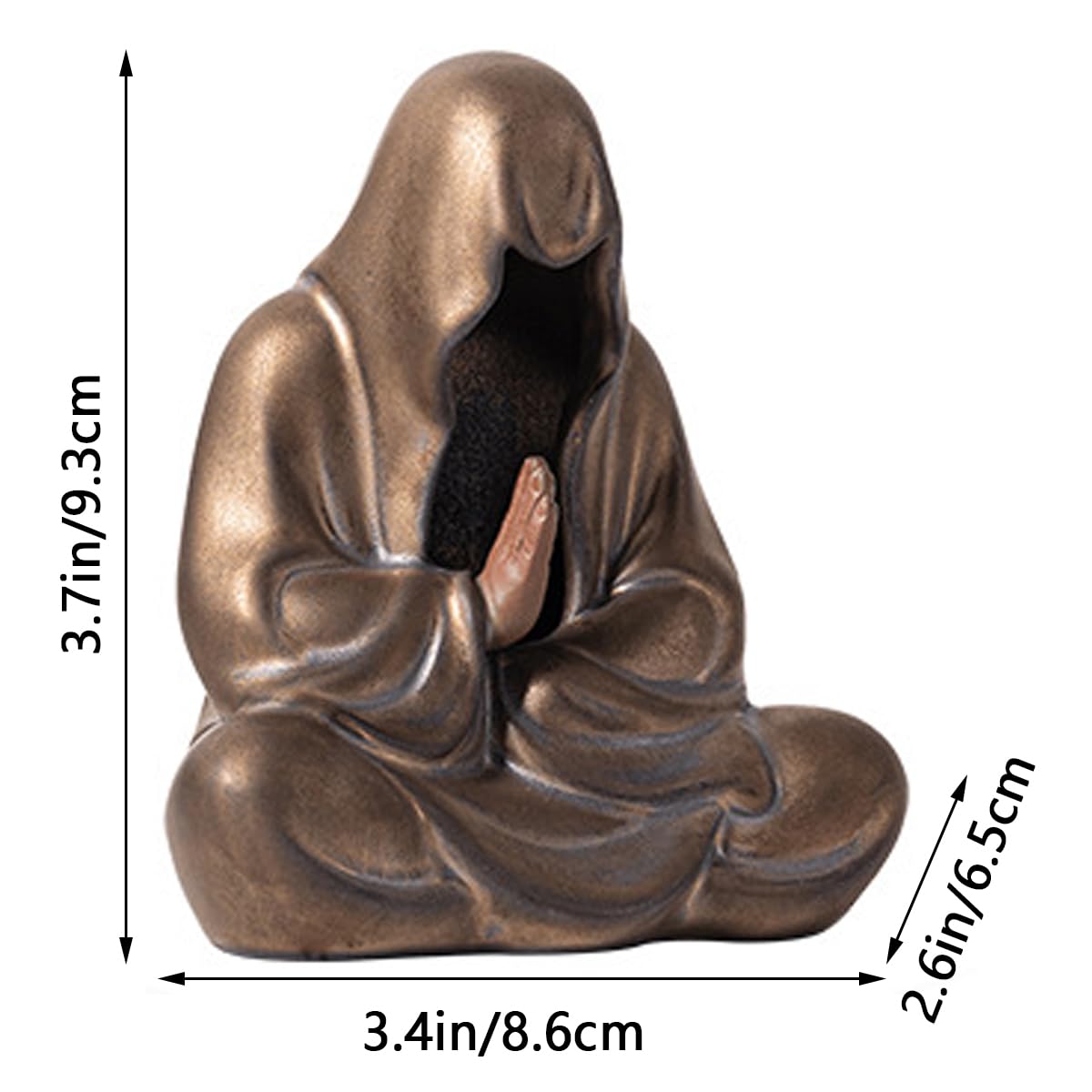 Aquarium Buddah Statue Ceramic Meditation Buddhist Sculpture (G)