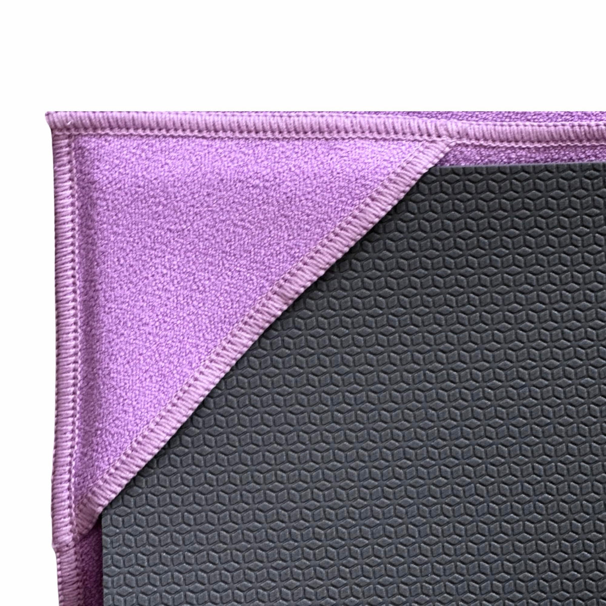 Yoga Towel Non Slip Hot Yoga Mat Towel with Corner Pockets (Purple)