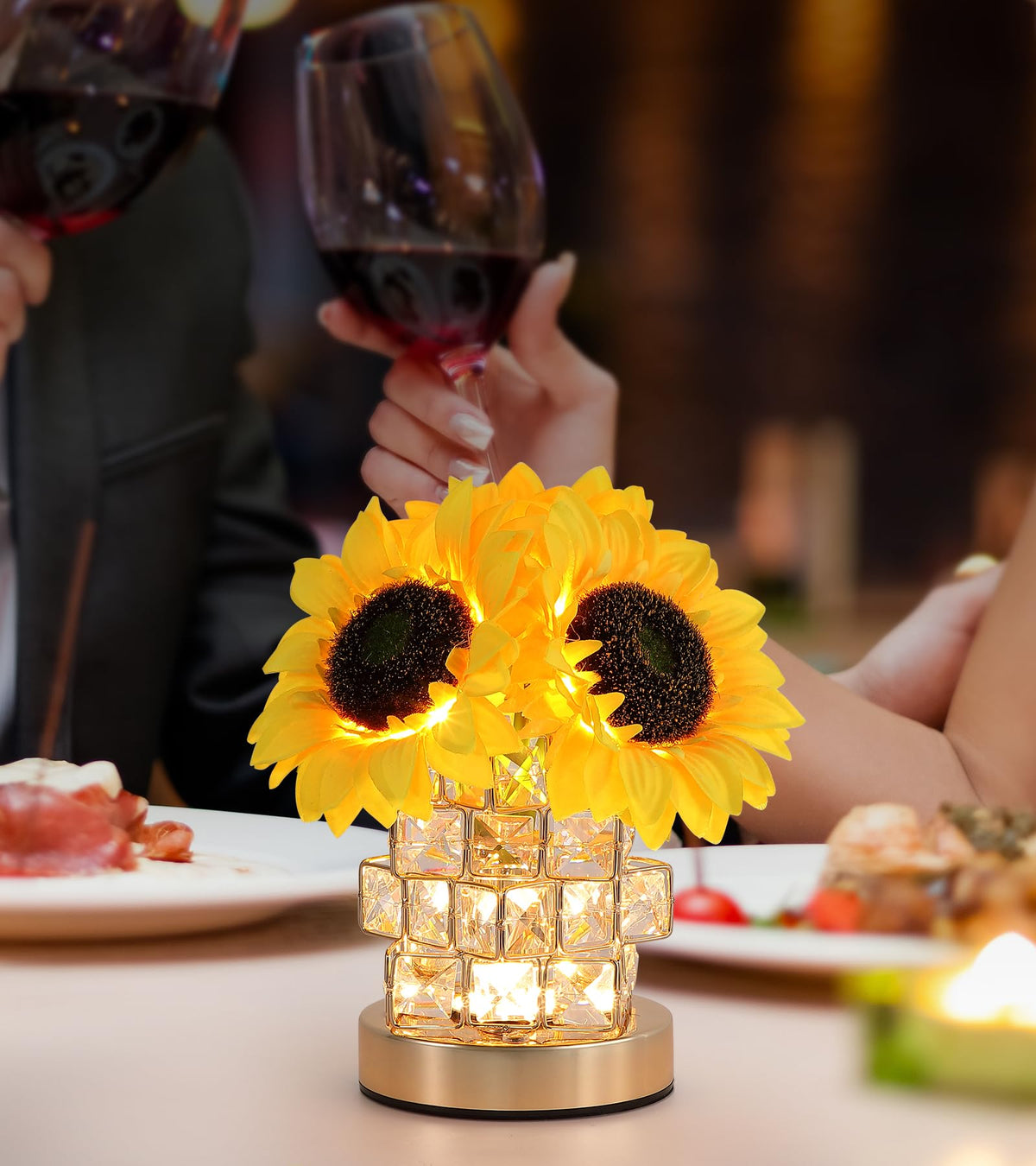 Sunflowers Flower Lamp (Crystal)