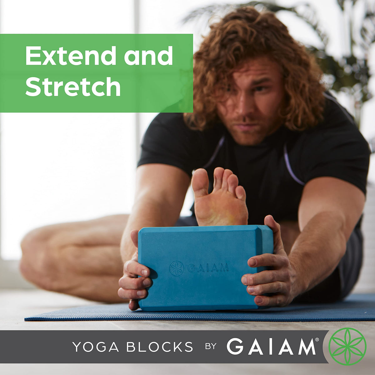 Yoga Block EVA Foam for Balance & Stretch (Blue Shadow Point / 1 Block)