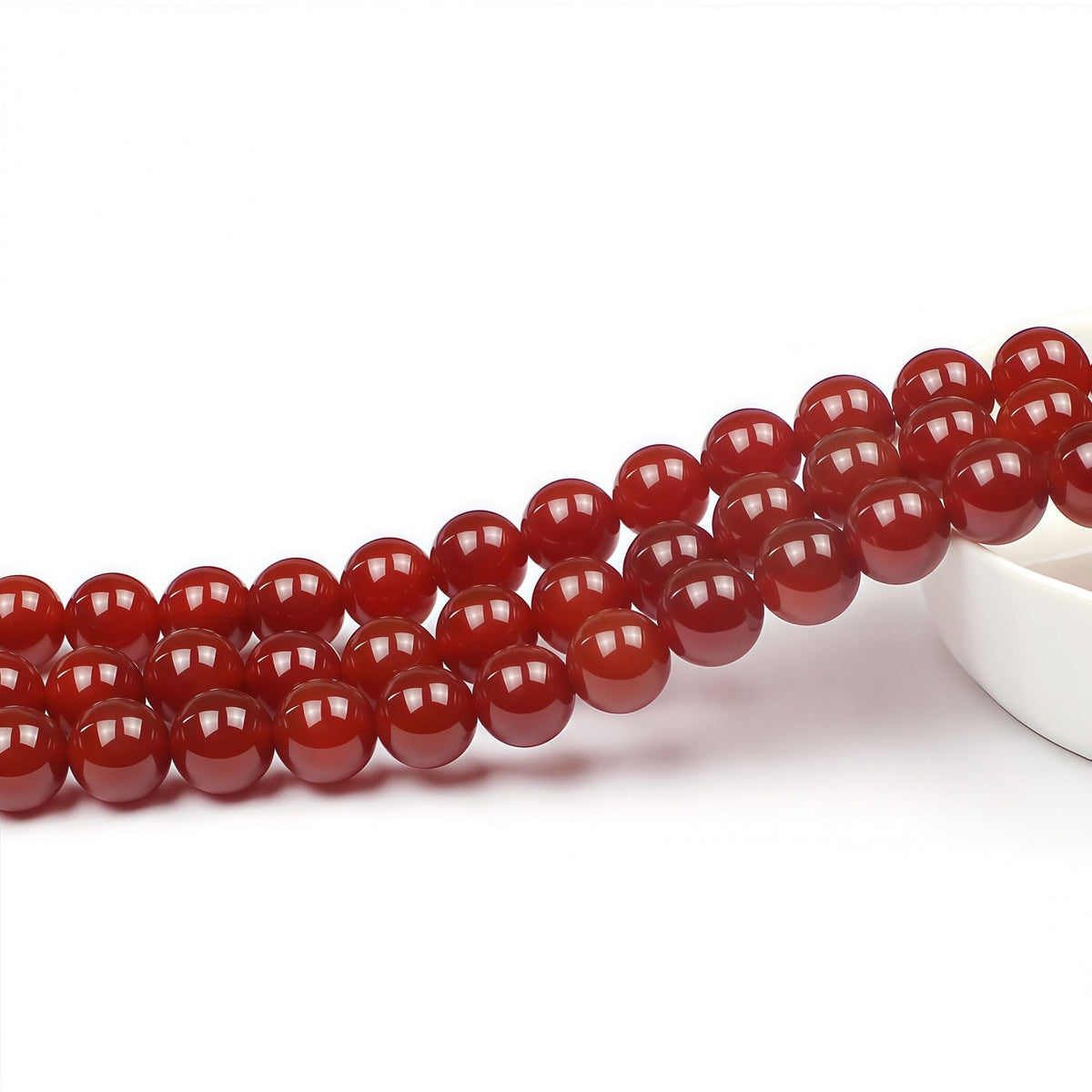Natural Stone Bead Red Cornelian Gemstone Loose Beads for Jewelry Making Bracelet Necklace 12mm (Red Agate / 12mm)