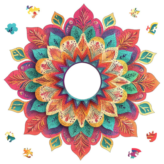 Mandala Wooden Puzzle (Hollow Mandela / Large)