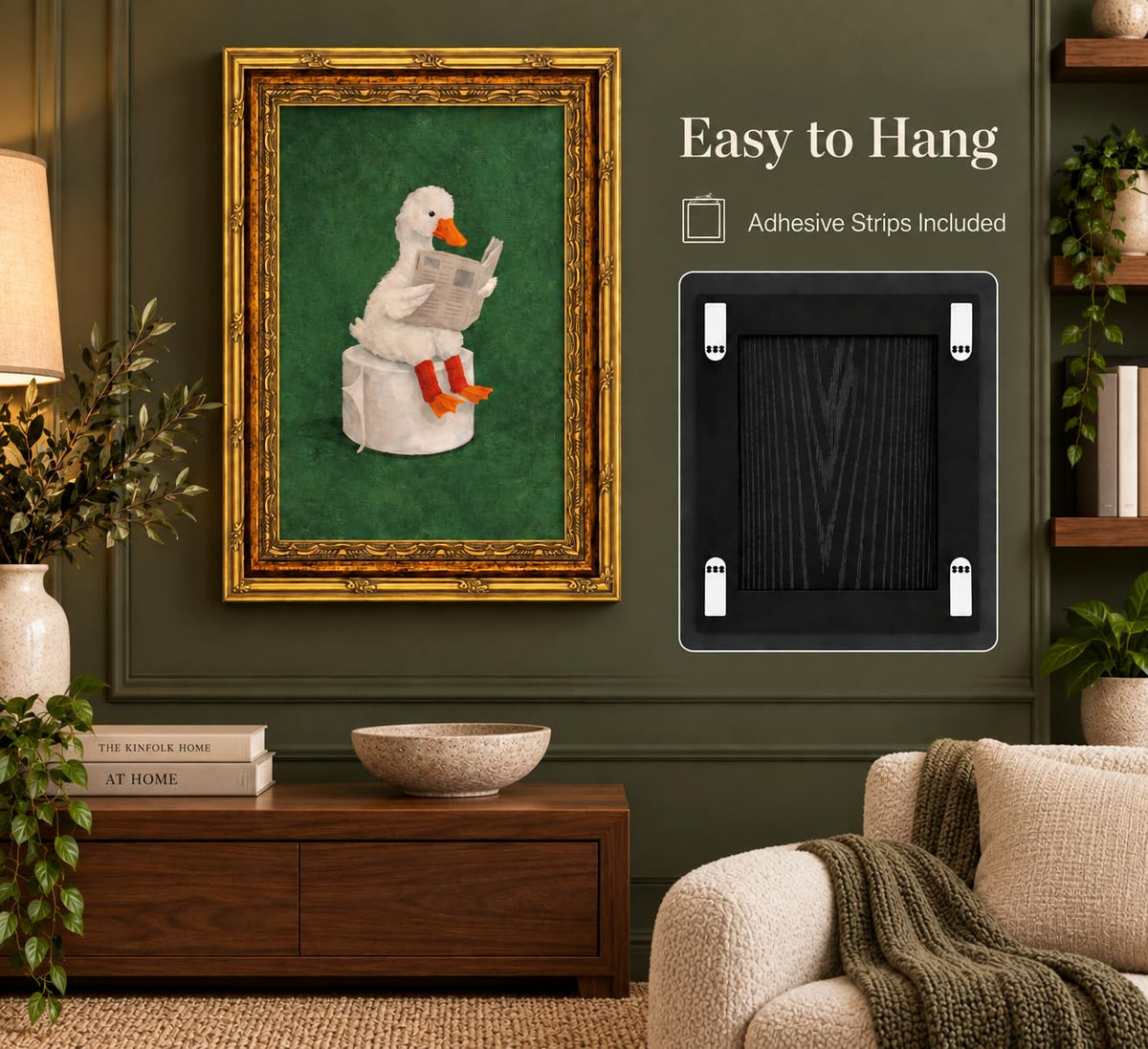Vintage Gold Framed (Duck / 11"L x 9"W)