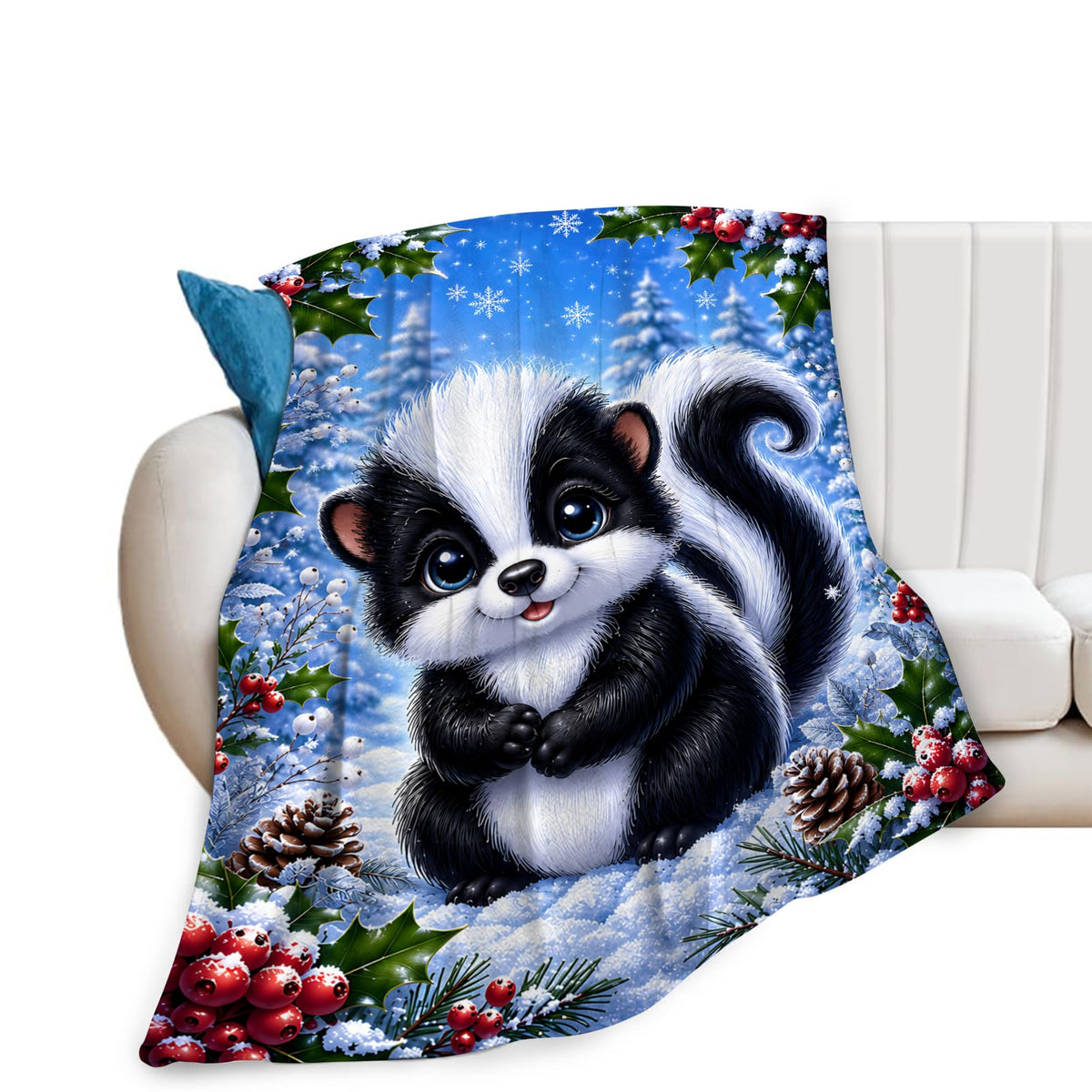 Christmas Skunk Blanket (60"x80" / Skunk)