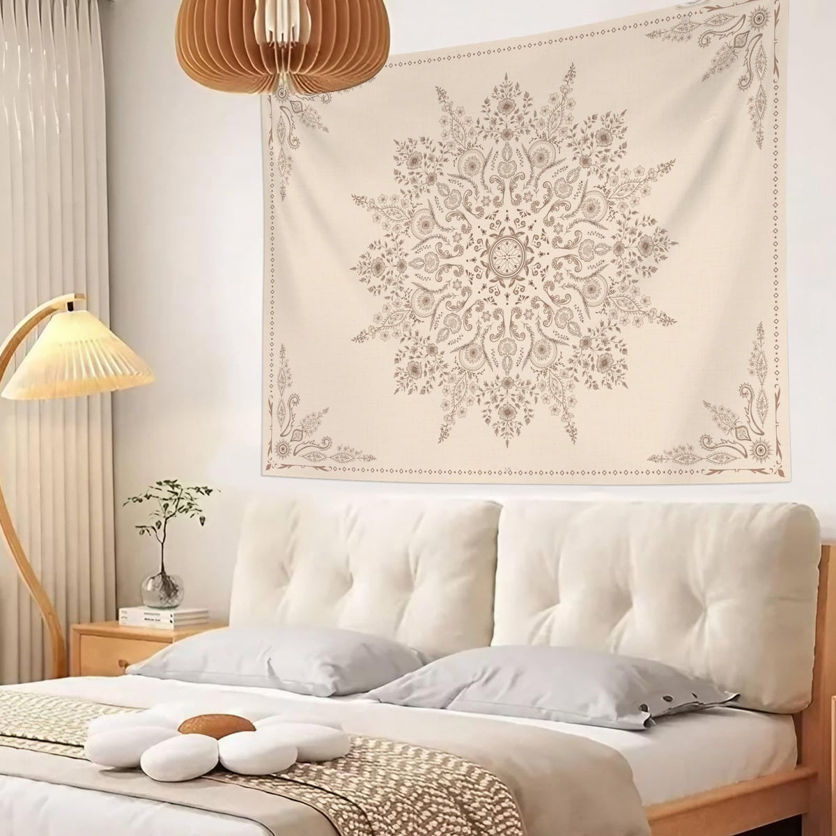 Bohemian Tapestry Wall Hanging (80"L x 60"W / WhiteSimple2)