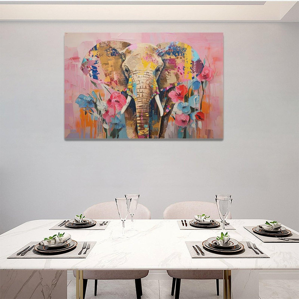 Elephant Canvas Wall Art (16" x 24" / Elephant)